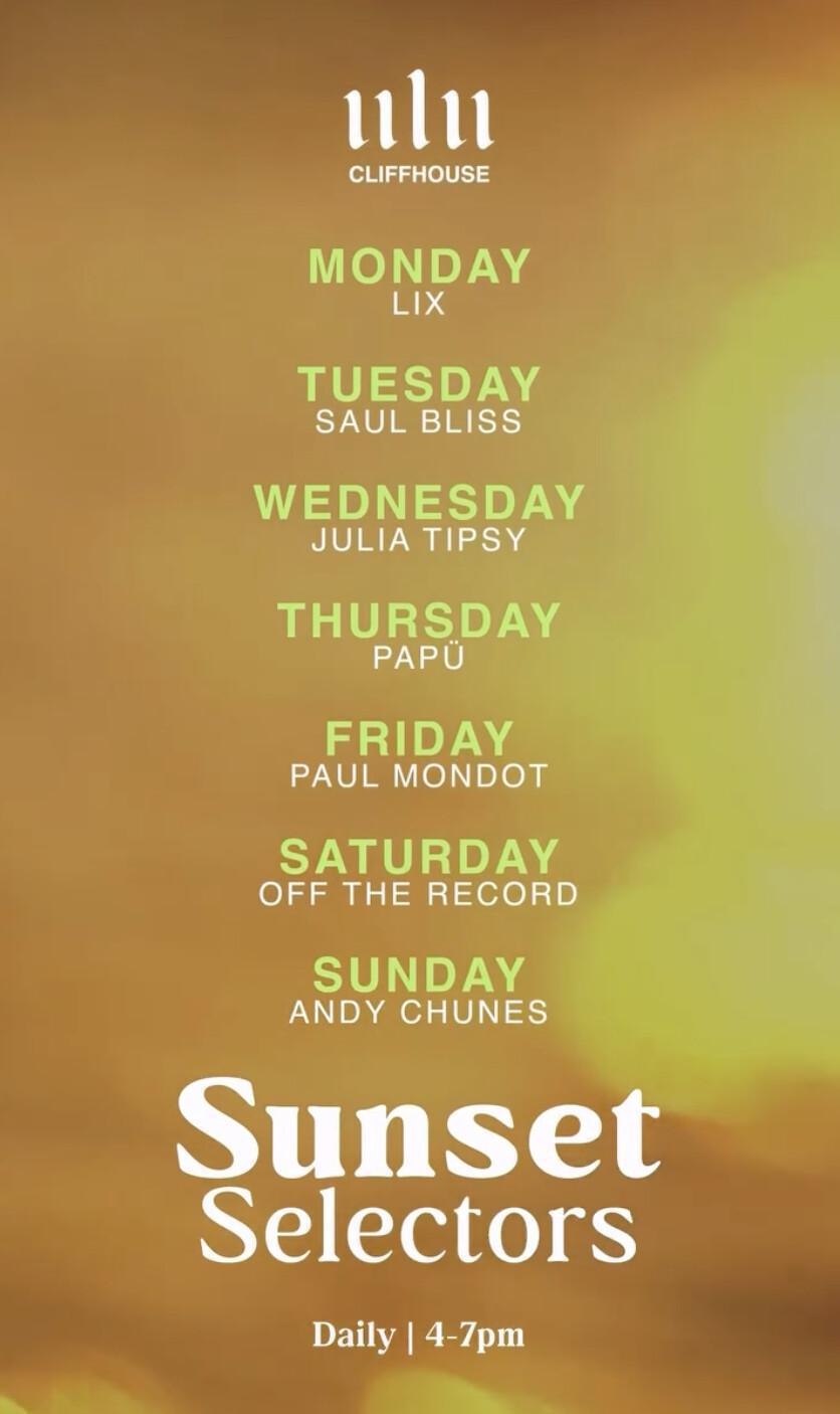This week Sunsets at Ulu Cliffhouse 