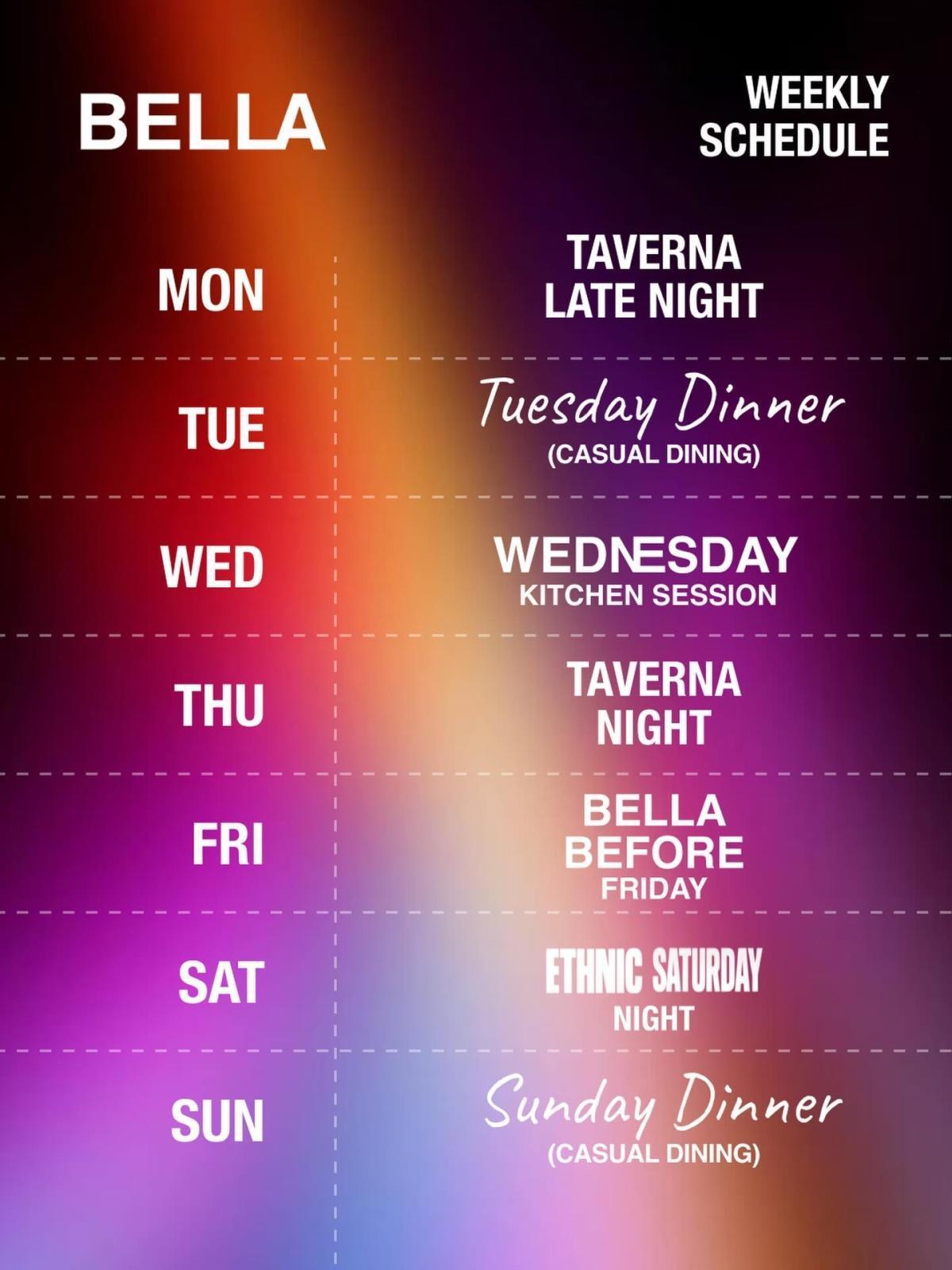 This Week at BELLA Canggu This Week at BELLA Canggu