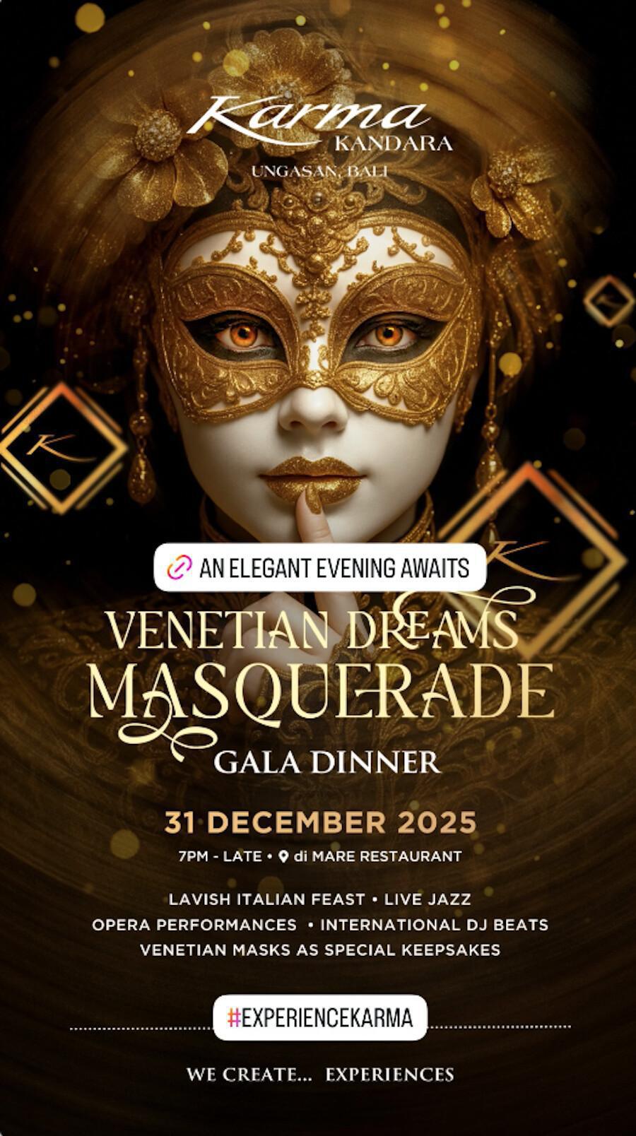 Venetian Dreams Masquerade Gala Dinner at Karma Kandara Bali