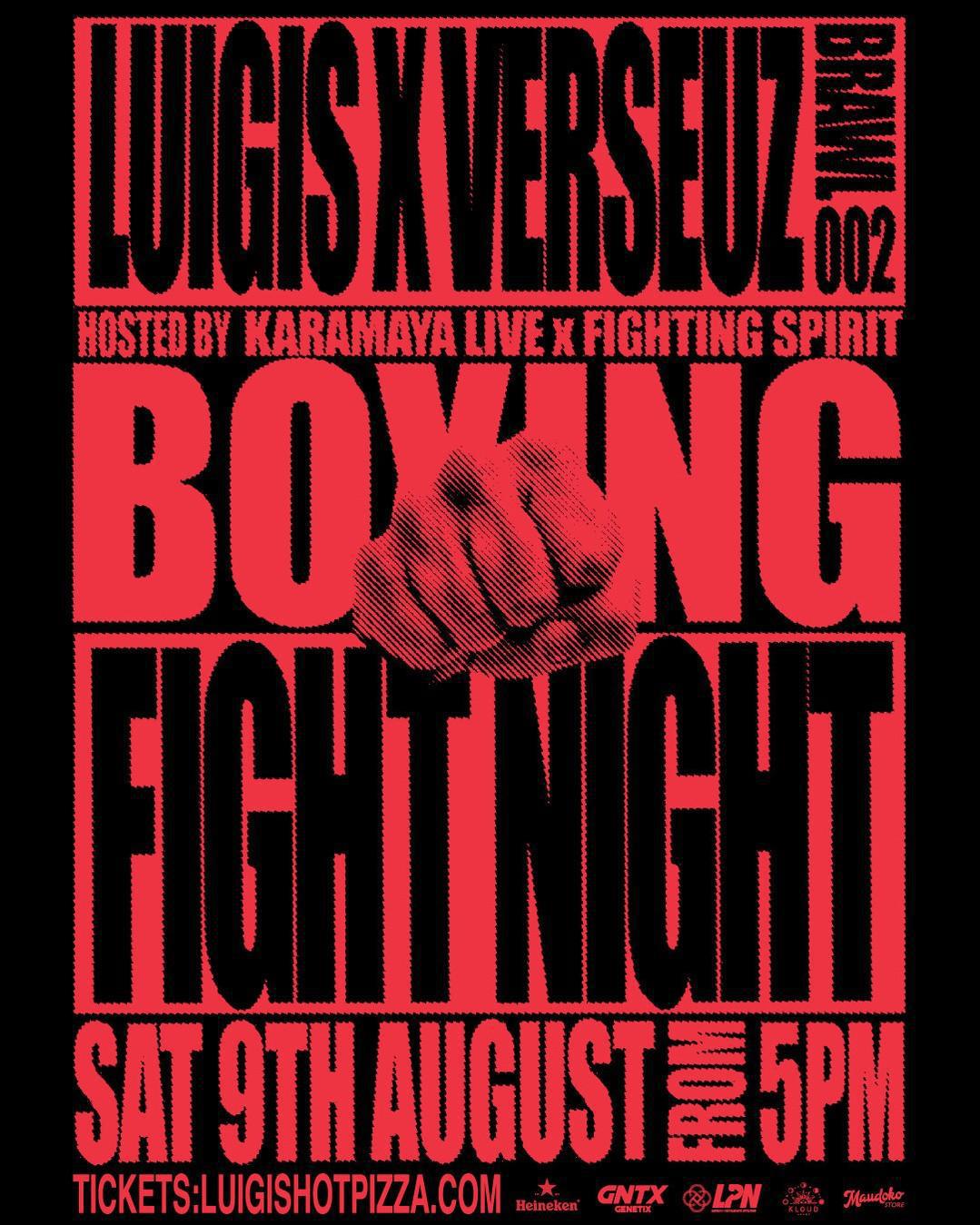 LUIGIS X VERSEUZ BRAWL 002 - FIGHT NIGHT⁠ at Luigis Hot pizza