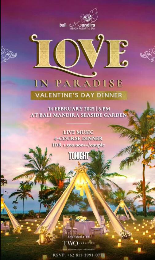 Valentines Dinner at Bali Mandira