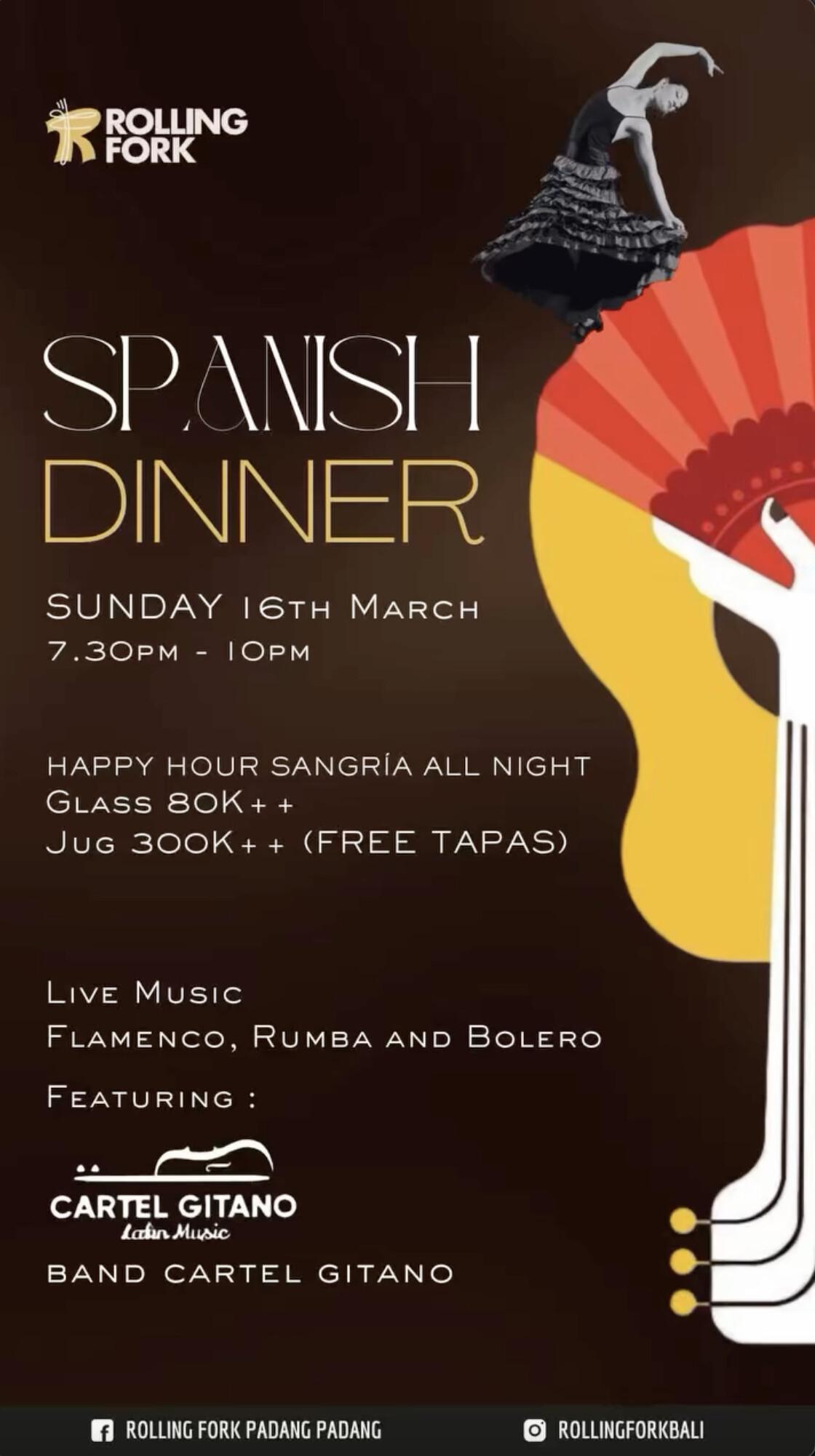 Spanich Dinner at Rolling Fork Bali