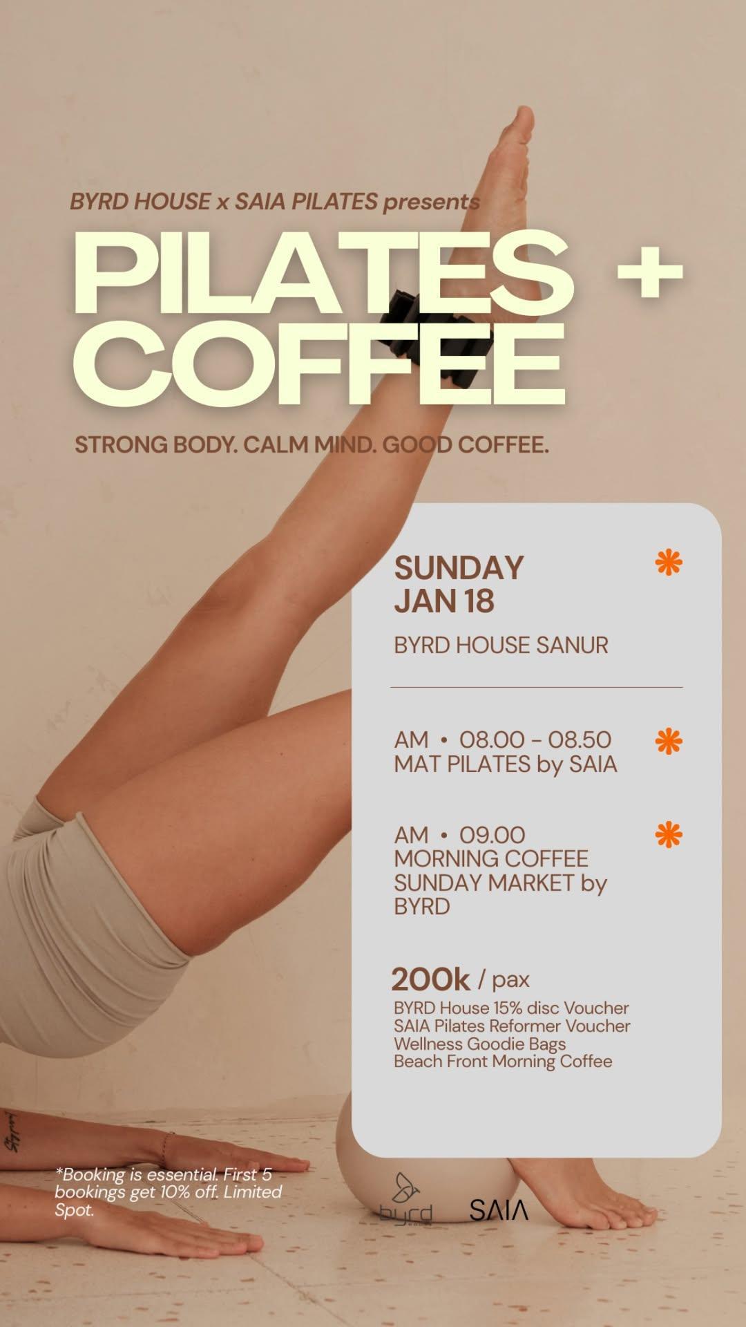 PILATES + COFFEE at Byrd House 