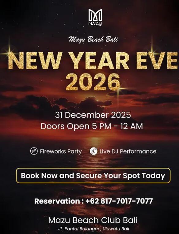 NYE at Mazu Beach Club