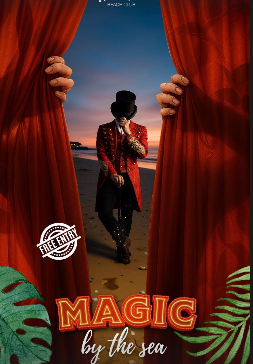 Magic show at Azul Beach Club