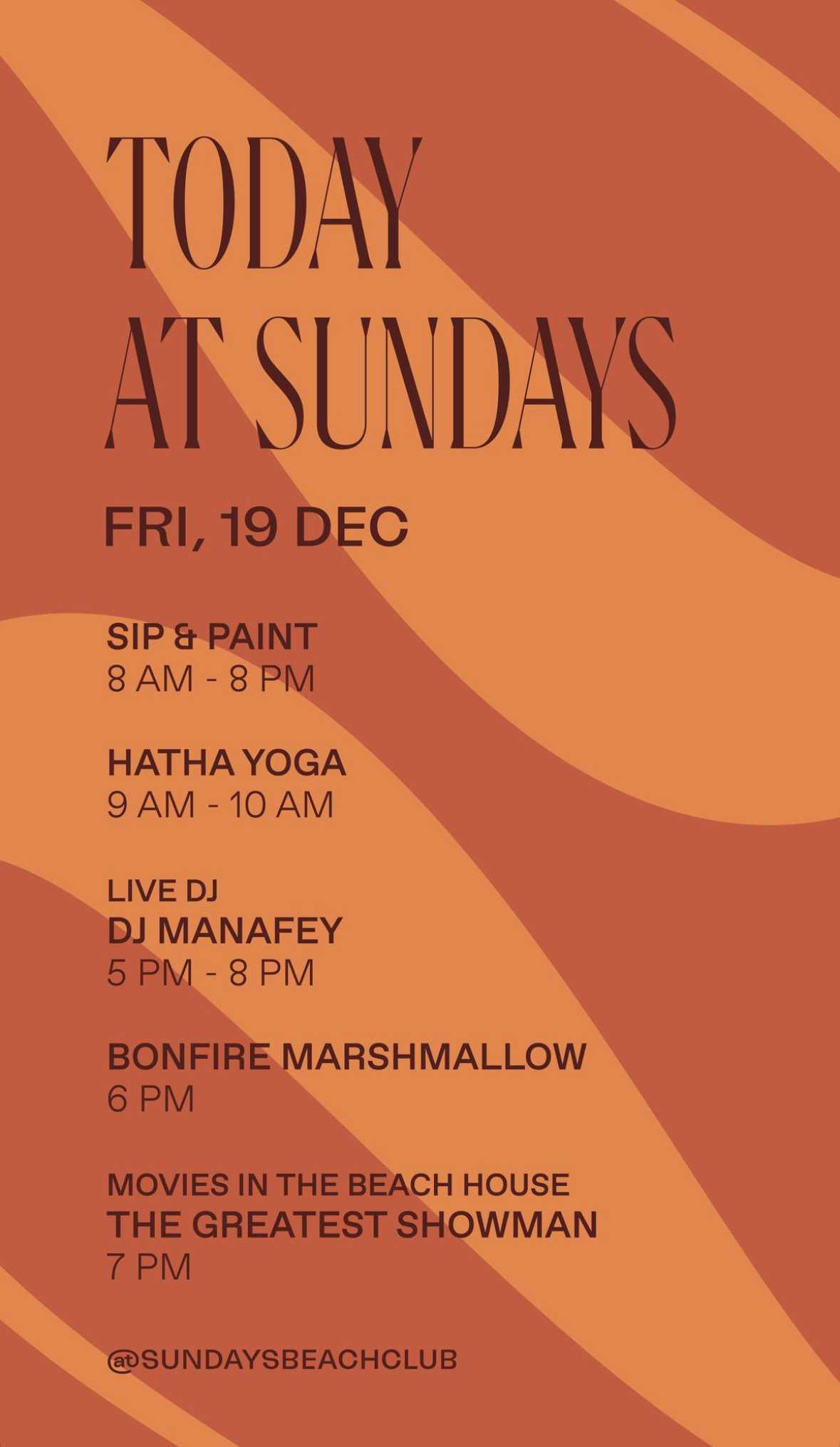 Sundown Sounds at Sundays Beach Club