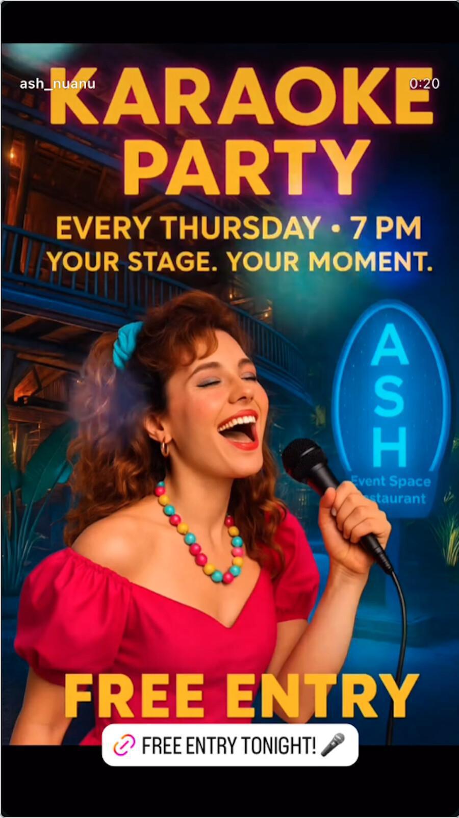 Karaoke Night at Ash Nuanu 