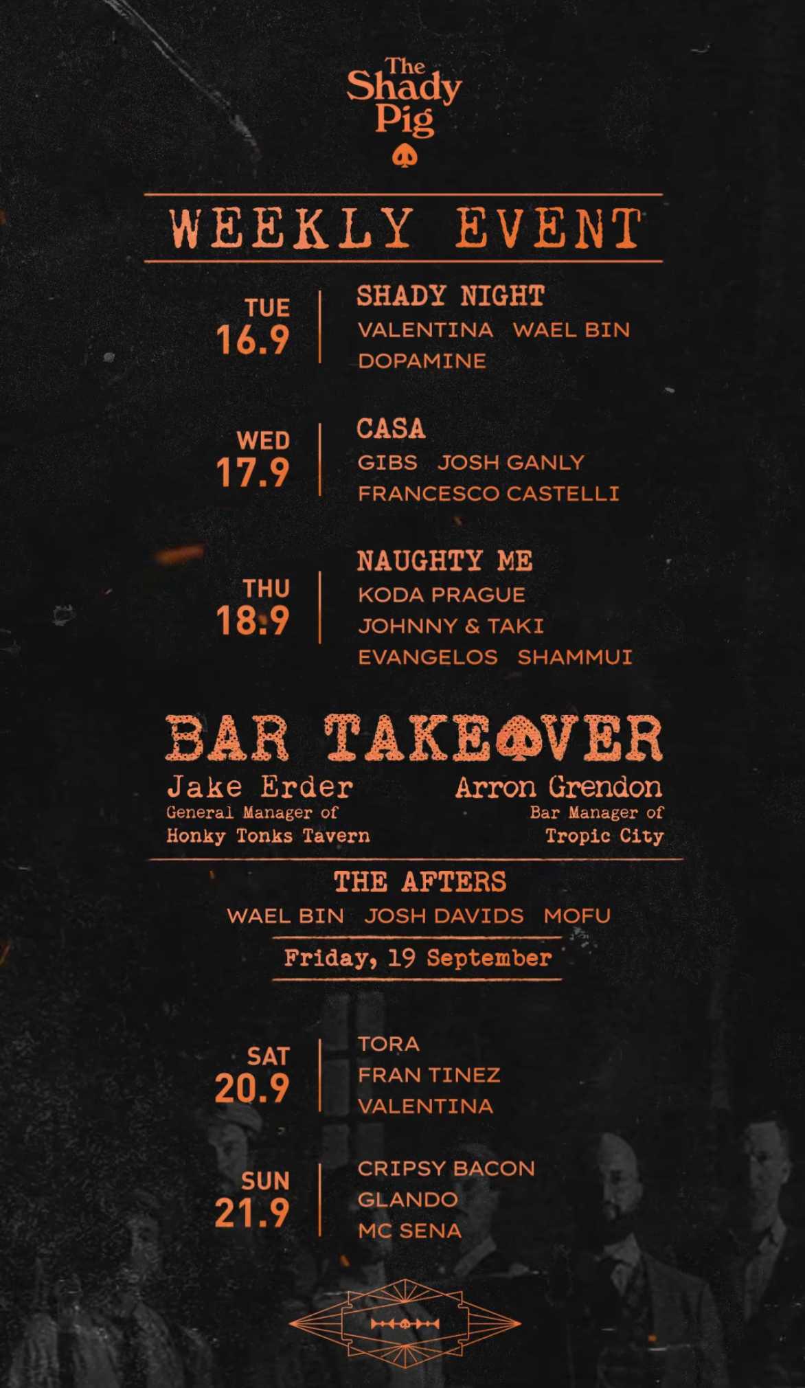 This week at The Shady Pig 
