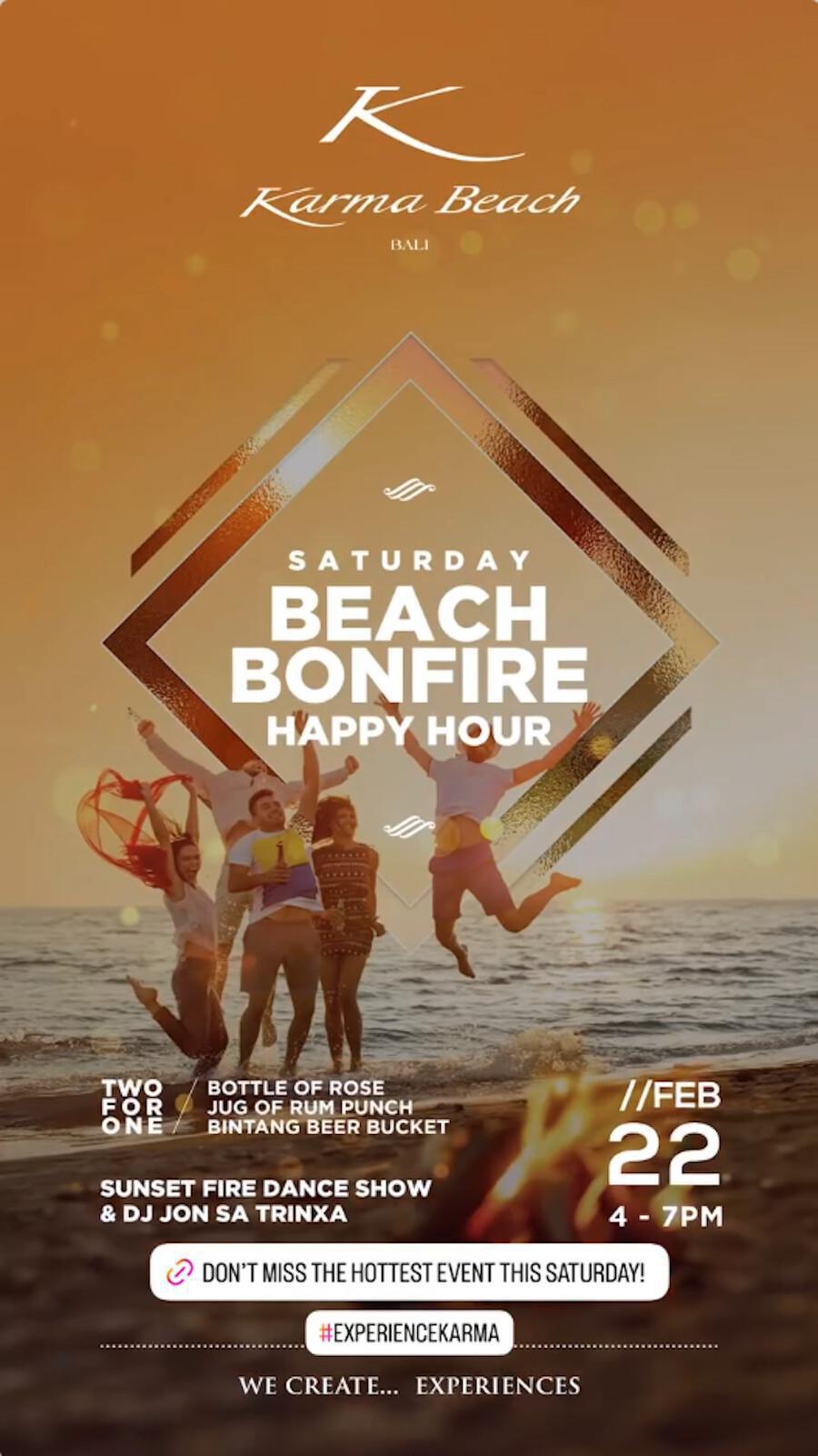 Saturday Beach Bonfire at Karma Beach Club