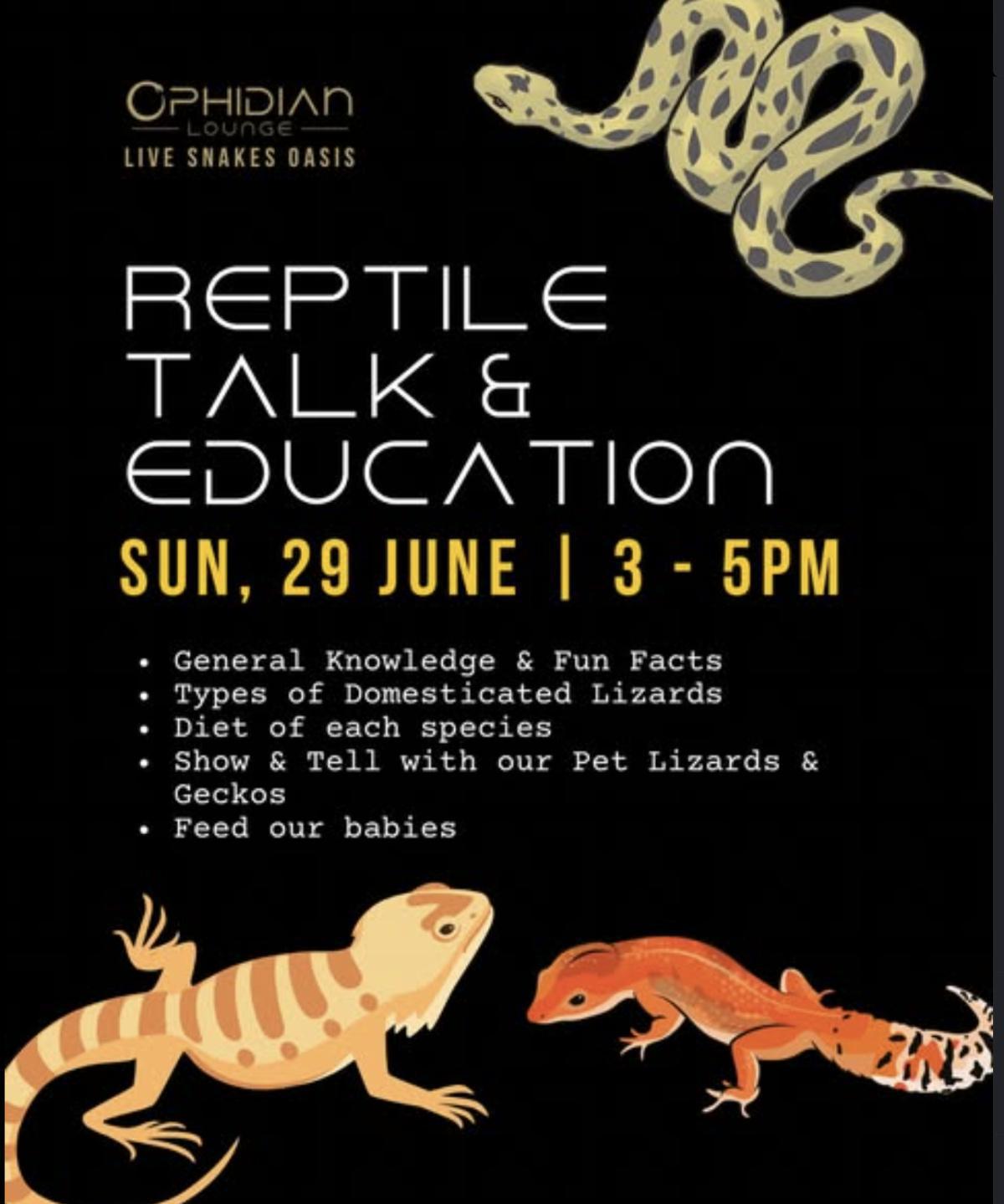 Reptile Talk at Ophidian Lounge