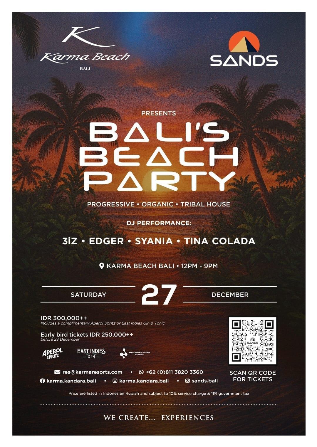 Bali's Beach Party at Karma Beach Club
