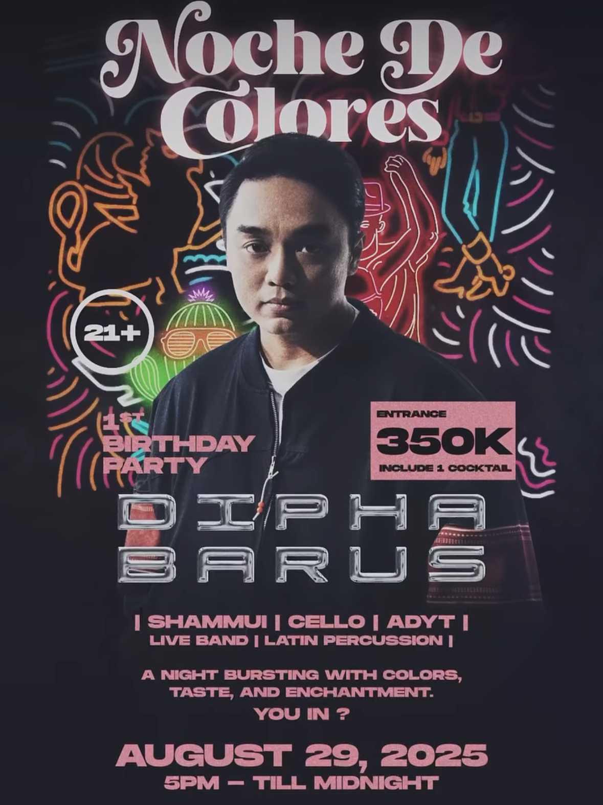 Noche De Colores at Adriana Bali Rooftop