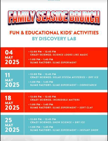 Family Seaside brunch at Roosterfish Beach Club