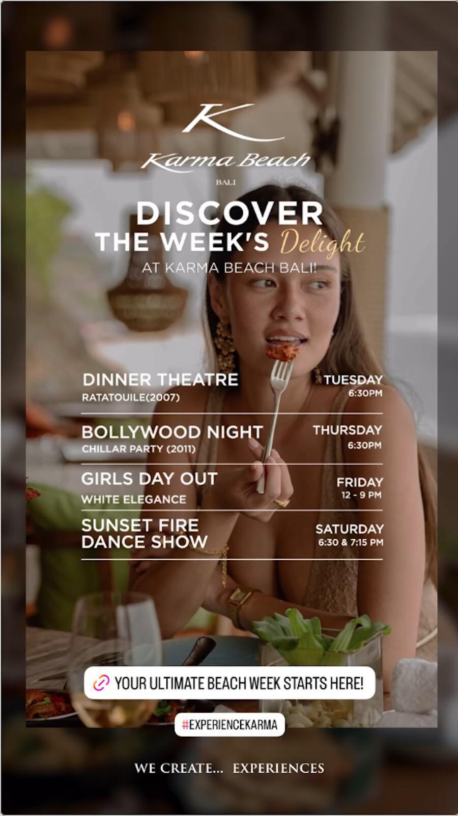 This Weeks Delights at Karma Beach Club