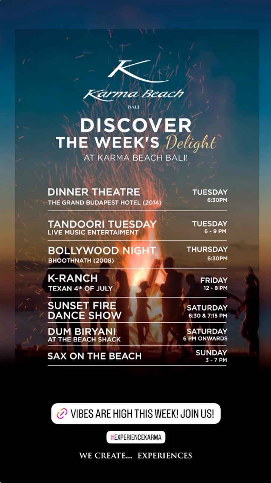 This Weeks Delights at Karma Beach Club