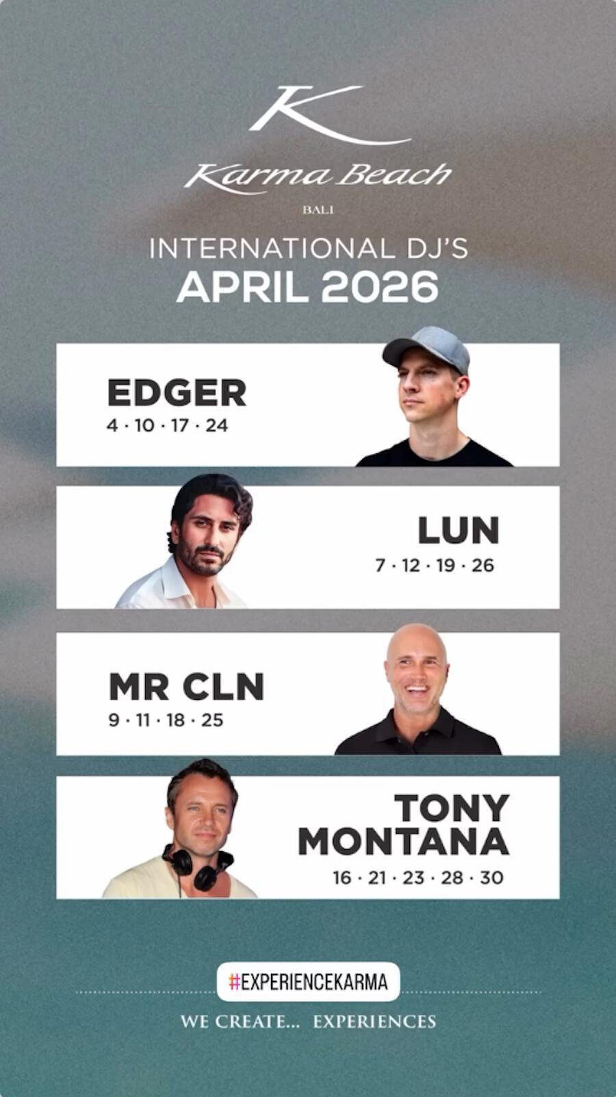 April DJ's at Karma Beach Club