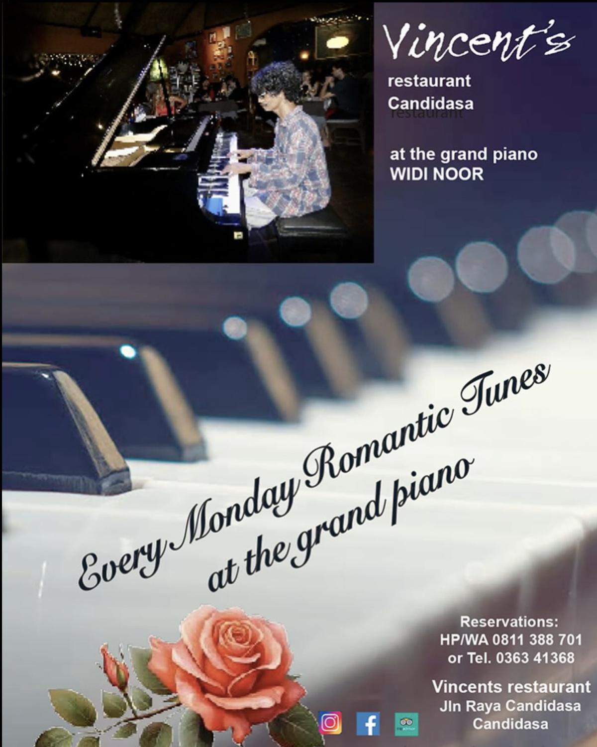 Monday Romantic Tunes at Vincent's Restaurant 
