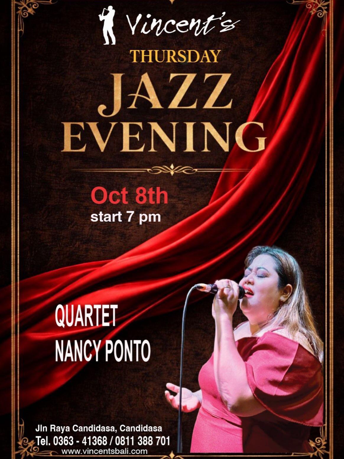 Nancy Ponto Quartet - Live Jazz Night at Vincent's Restaurant Nancy Ponto Quartet - Live Jazz Night at Vincent's Restaurant