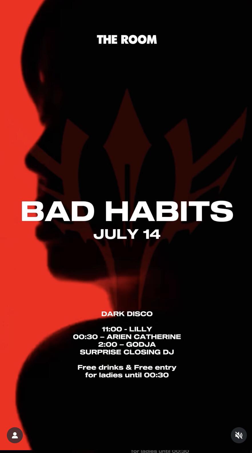 Bad Habits at The Room Bali