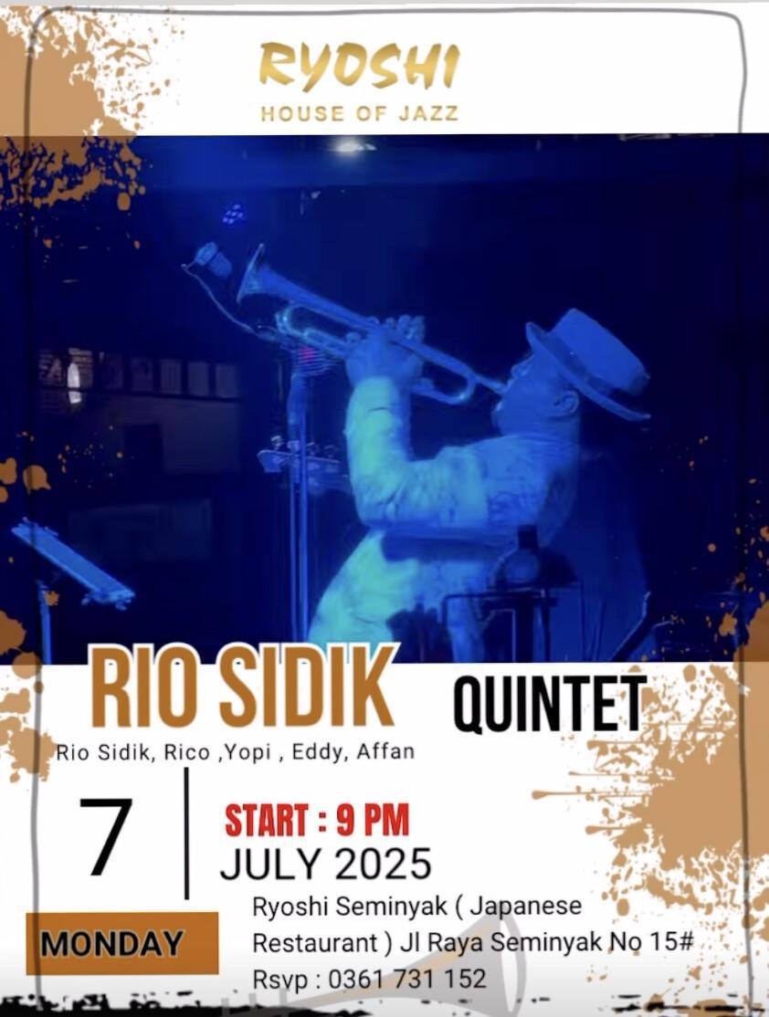 Monday Night Rio Sidik at Ryoshi House Of Jazz