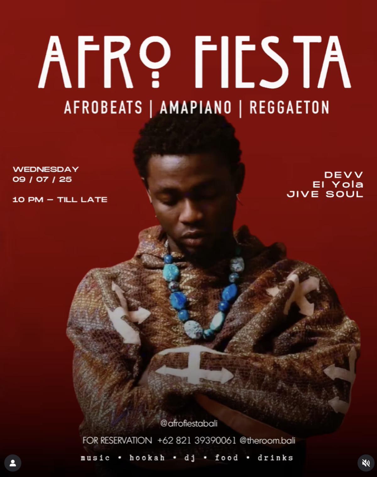 Afro Fiesta at The Room Bali