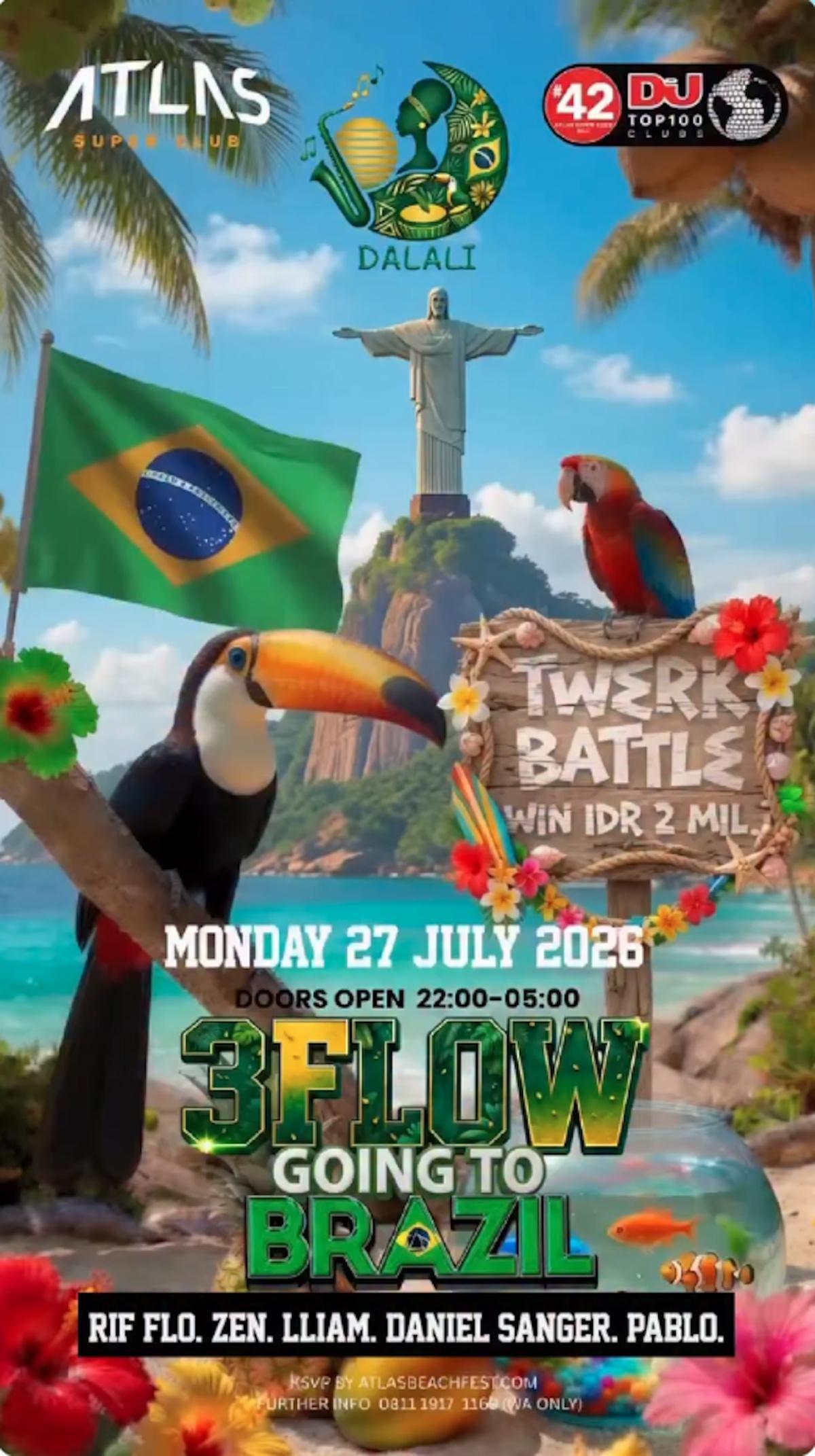 3Flow Going To Brazil at Atlas Super Club