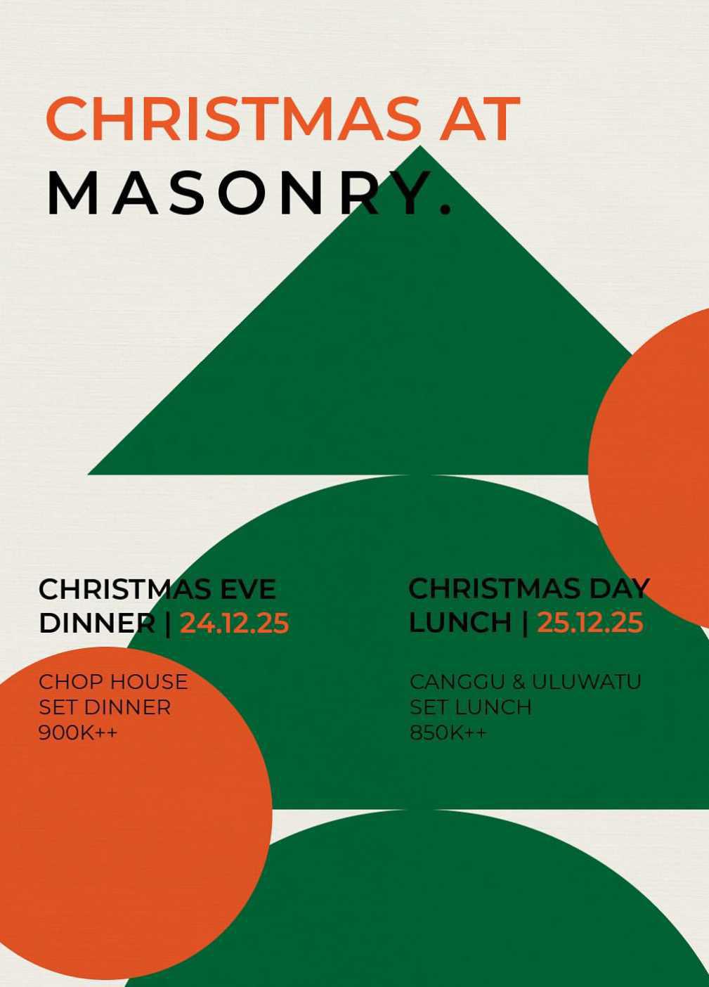 Christmas at Masonry Canggu