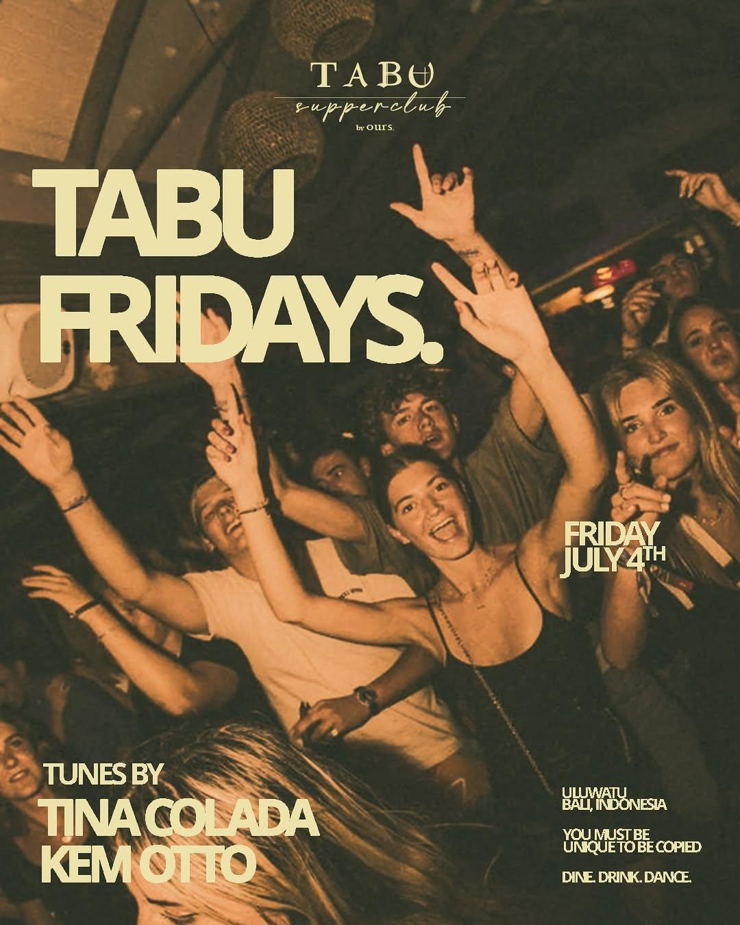 Friday at Tabu Bali