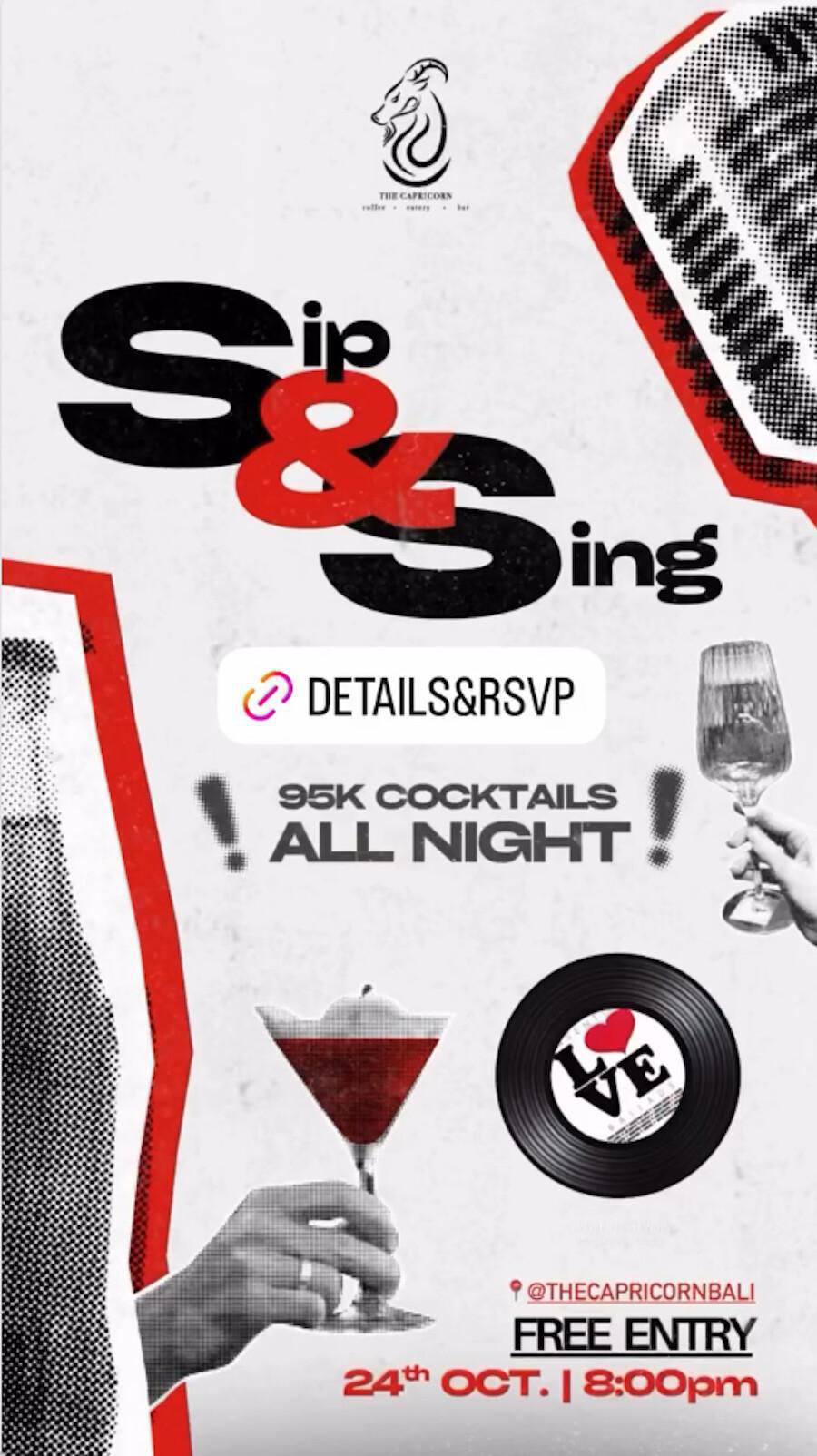 Sip & Sing at The Capricorn Bali