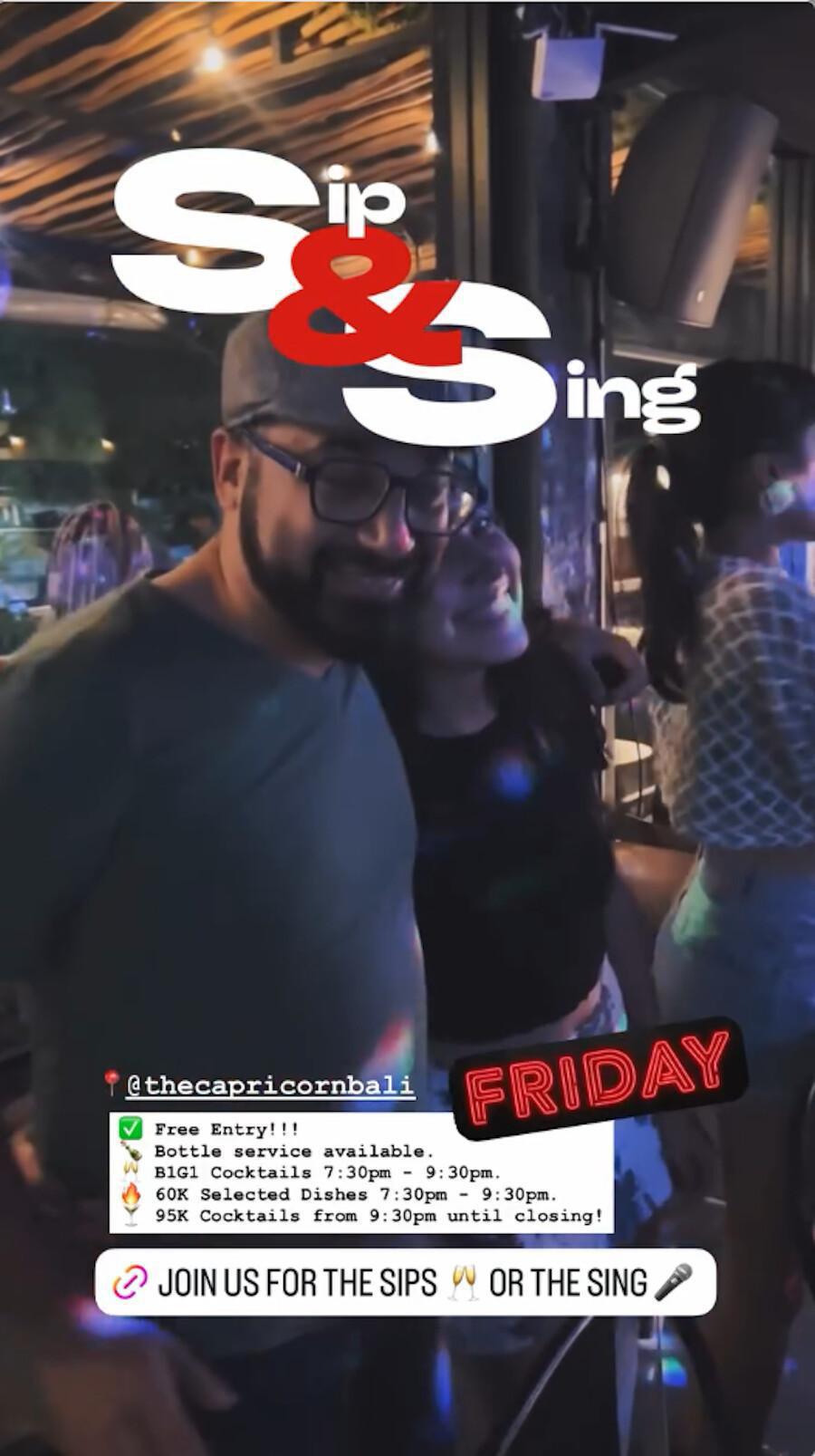 Sip & Sing at The Capricorn Bali