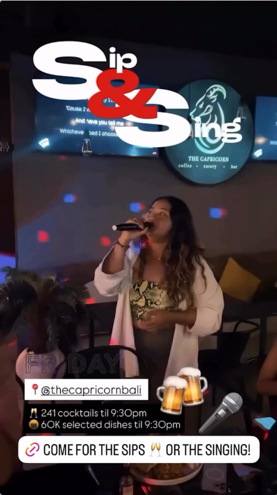 Sip & Sing at The Capricorn Bali