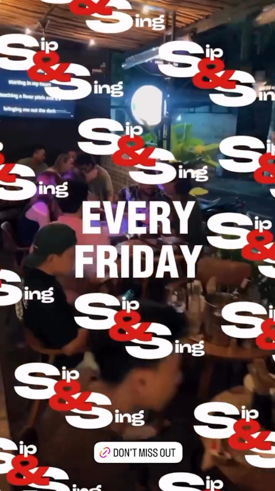 Sip & Sing at The Capricorn Bali