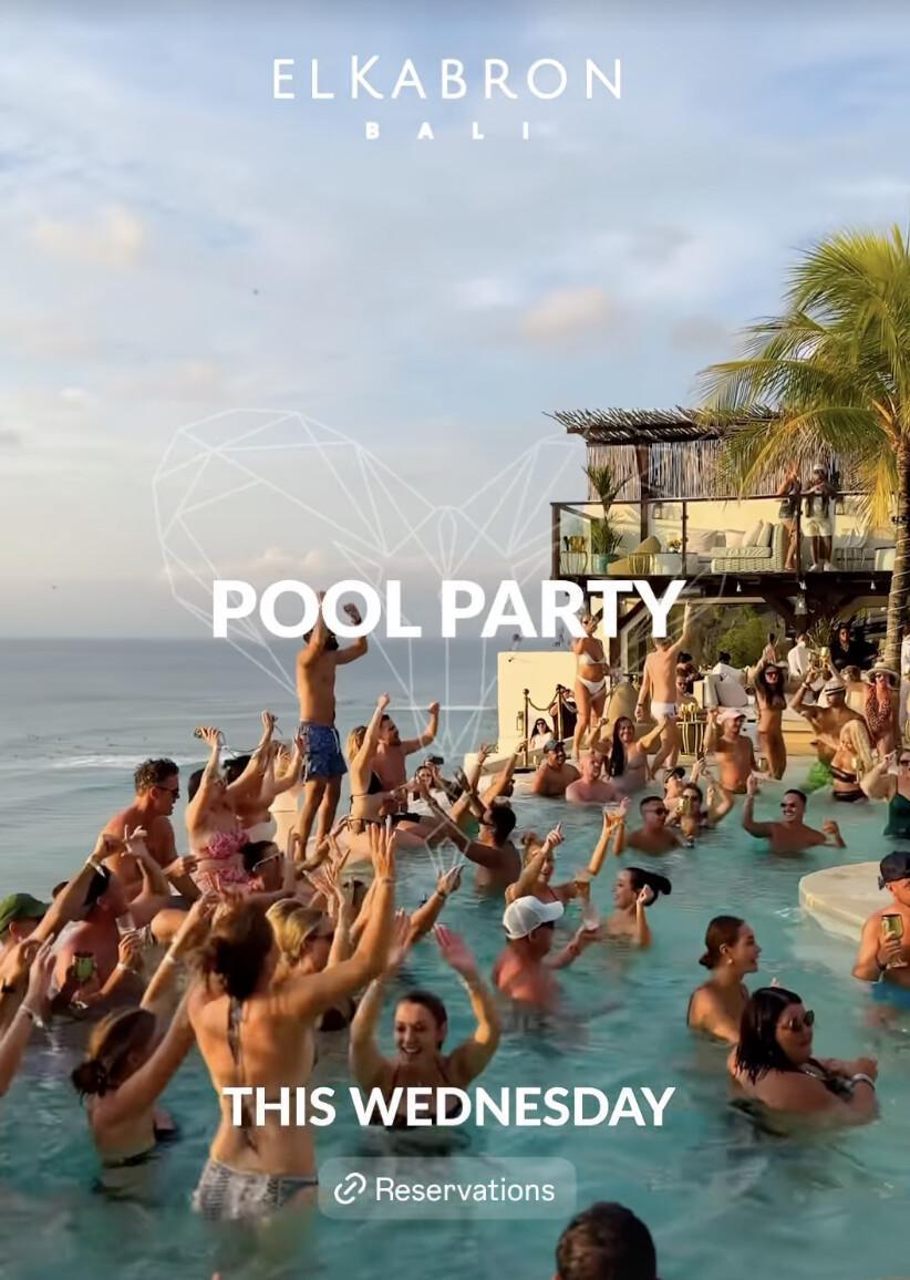 Pool Party at El Kabron Bali