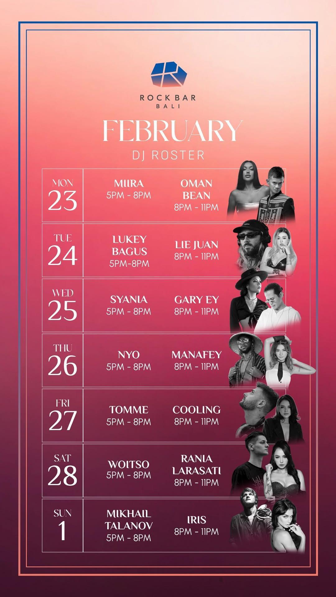 This week at Rock Bar Bali