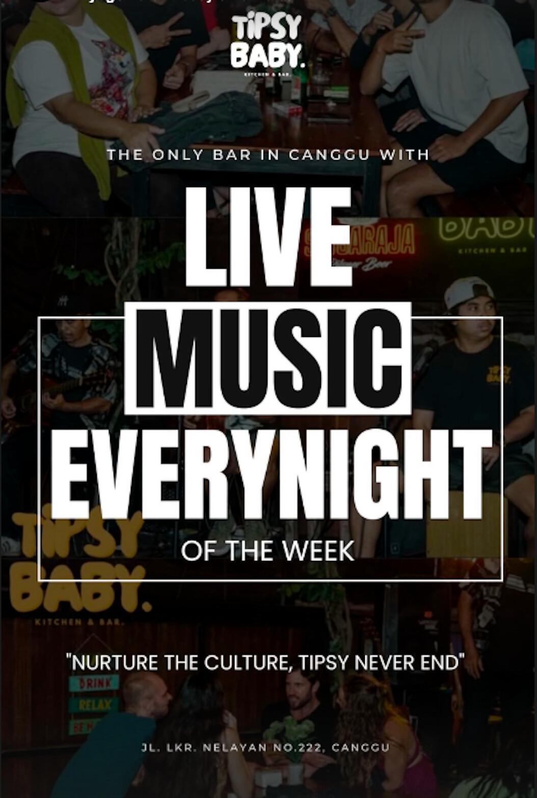 Live music at Tipsy Baby