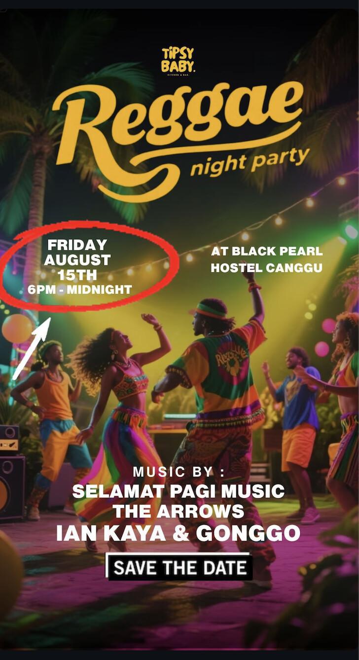 Reggae Night at Tipsy Baby
