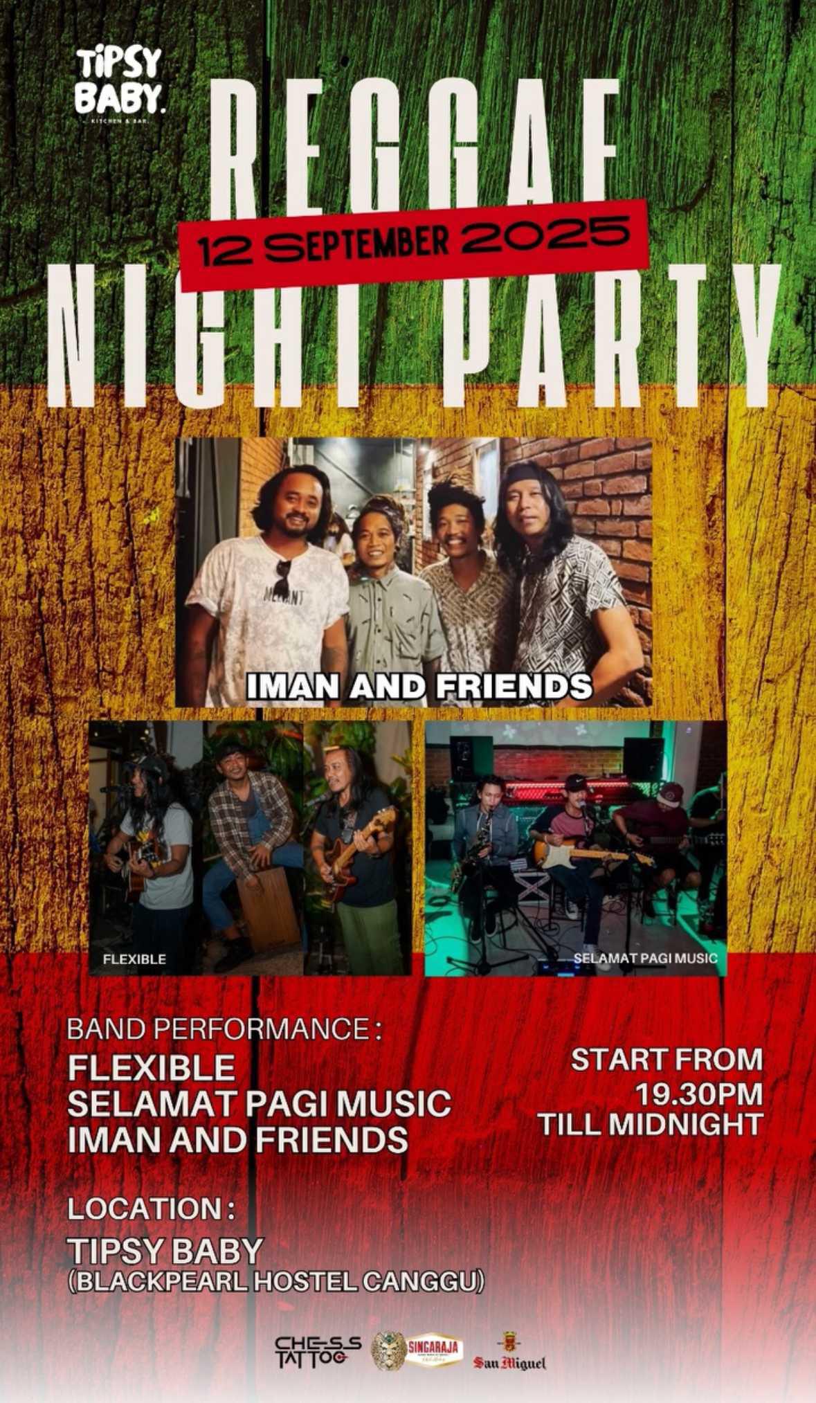 Reggae Night at Tipsy Baby