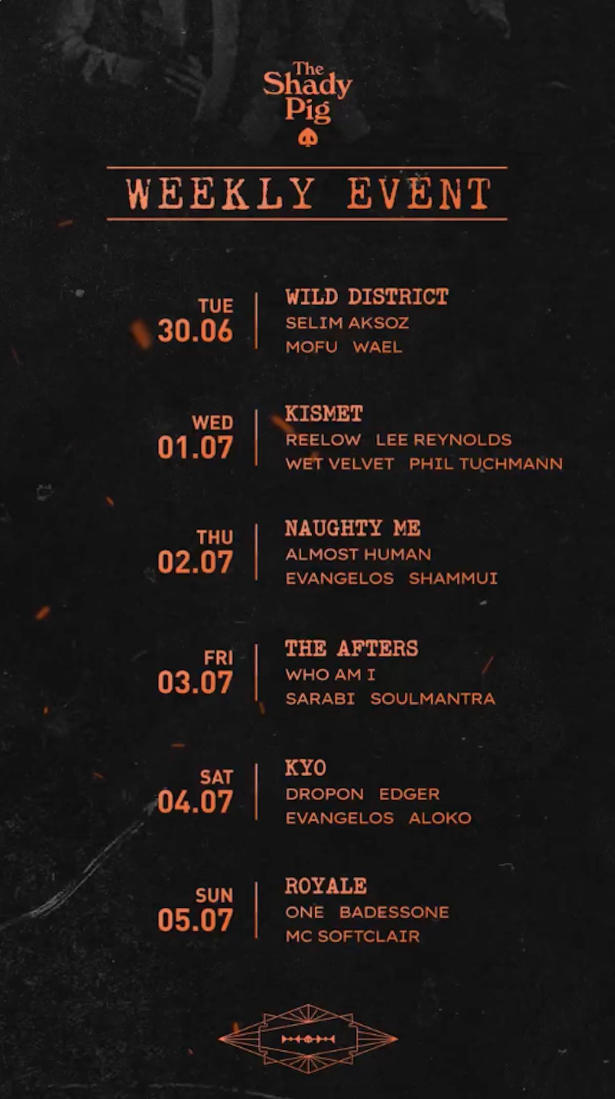 This Week at The Shady Pig Berawa