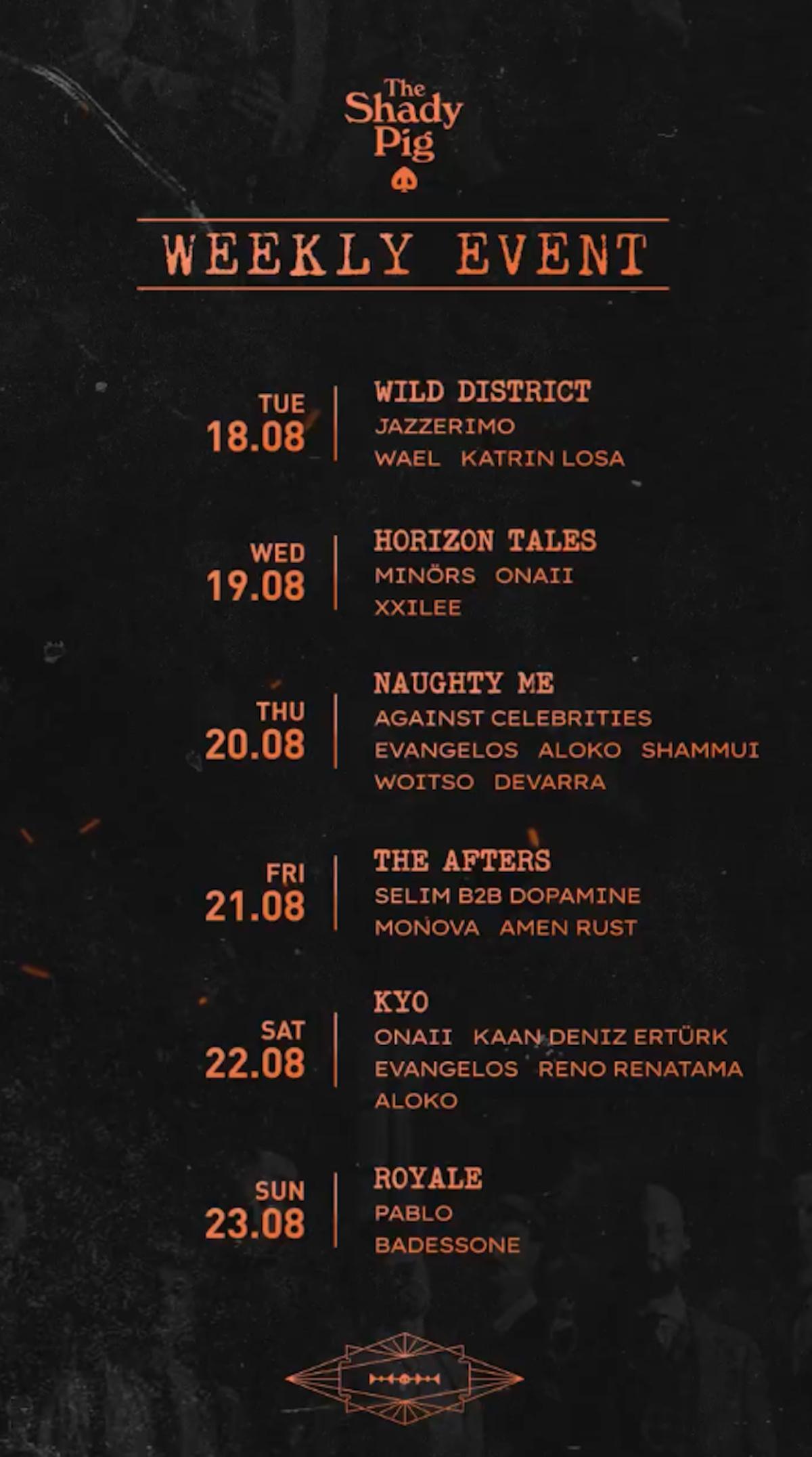 This Week at The Shady Pig Berawa