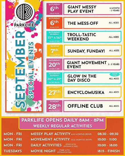 September events at Parklife Bali