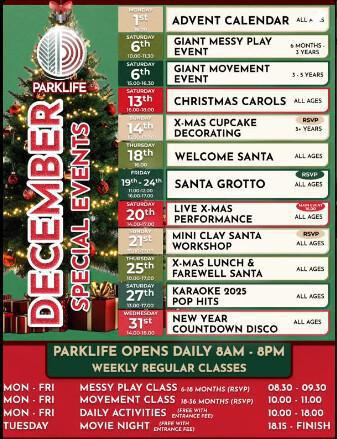 December events at Parklife Bali December events at Parklife Bali