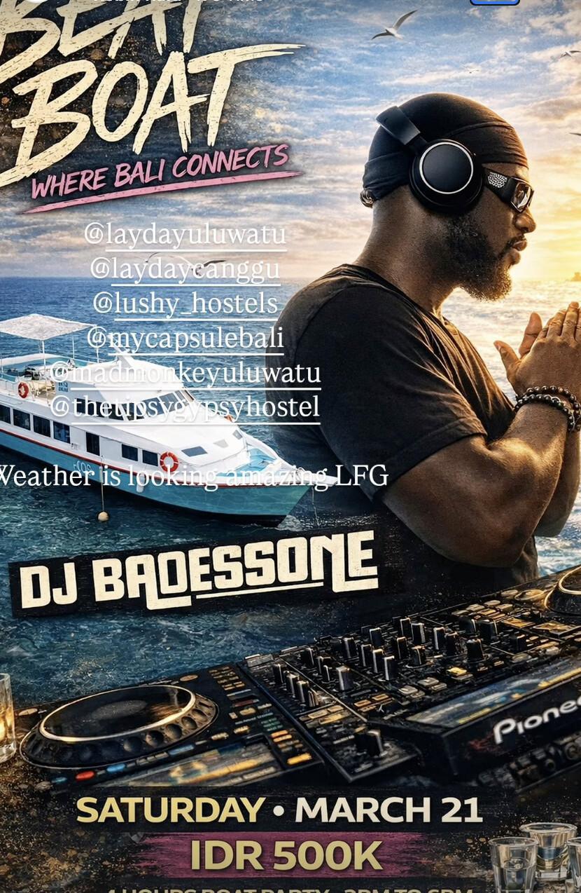 DJ Badessone at Beat Boat Bali
