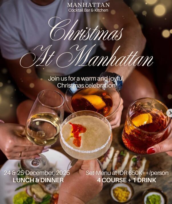 Christmas Lunch and Dinner at Manhattan Kitchen & Cocktail Bar