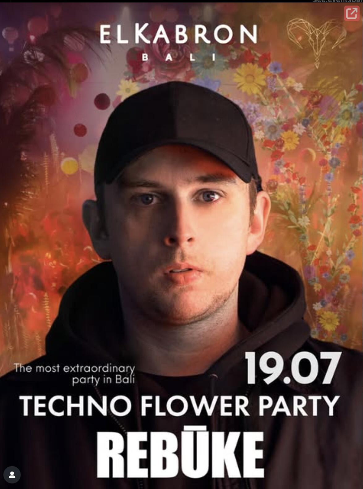 Techno Flower Party at El Kabron Bali