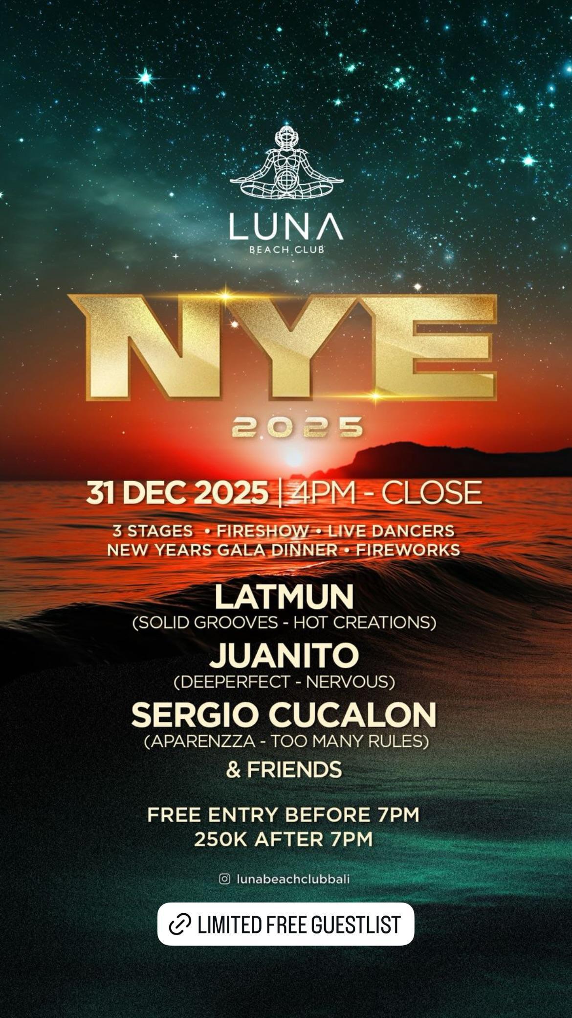 NYE at Luna Beach Club