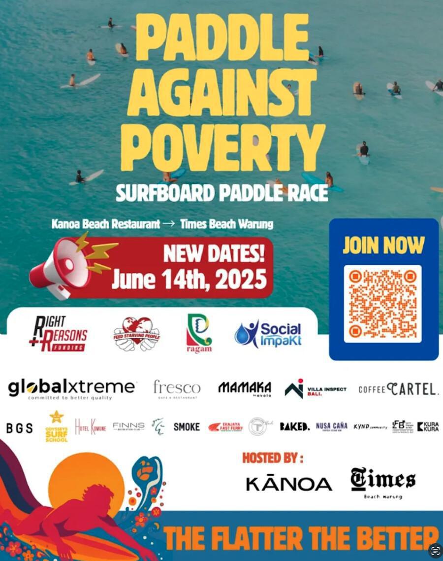 Paddle Against Poverty at Kanoa Bali Paddle Against Poverty at Kanoa Bali