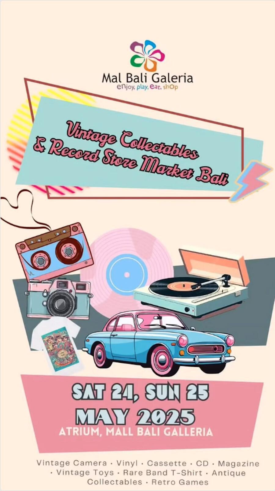 Vintage Collectables & Record Store Market at Mall Bali Galeria