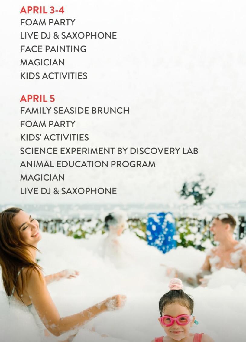 Easter schedule at Roosterfish Beach Club