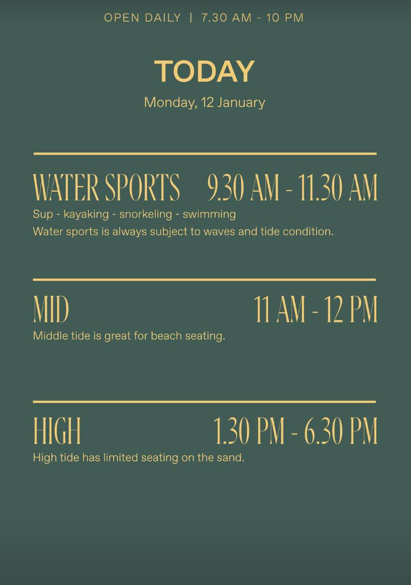 Monday at Sundays Beach Club