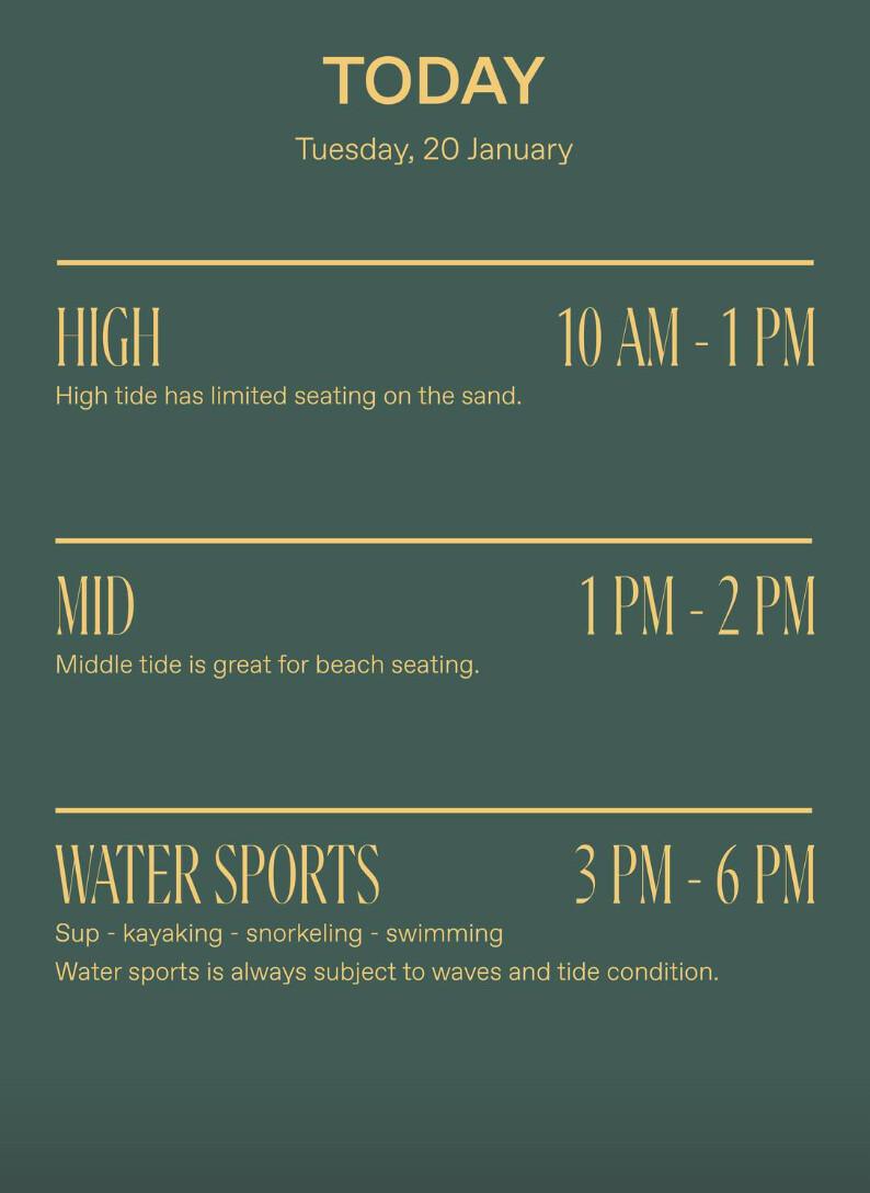 Tuesday at Sundays Beach Club